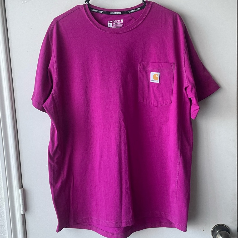 Carhartt Fuchsia Pocket Tee - Picture 9 of 9